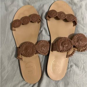 Jack Rogers Brown Leather Sandals